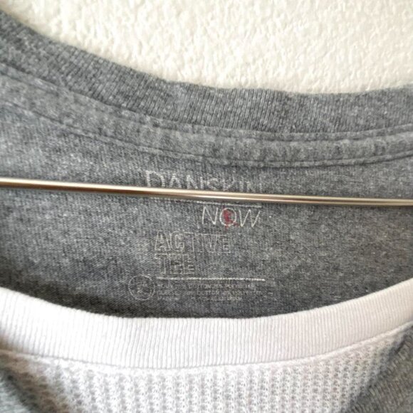 y2k 2000s Jesus Christ cross gray v-neck double layer thermal shirt XL - Picture 5 of 5